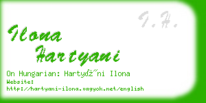 ilona hartyani business card